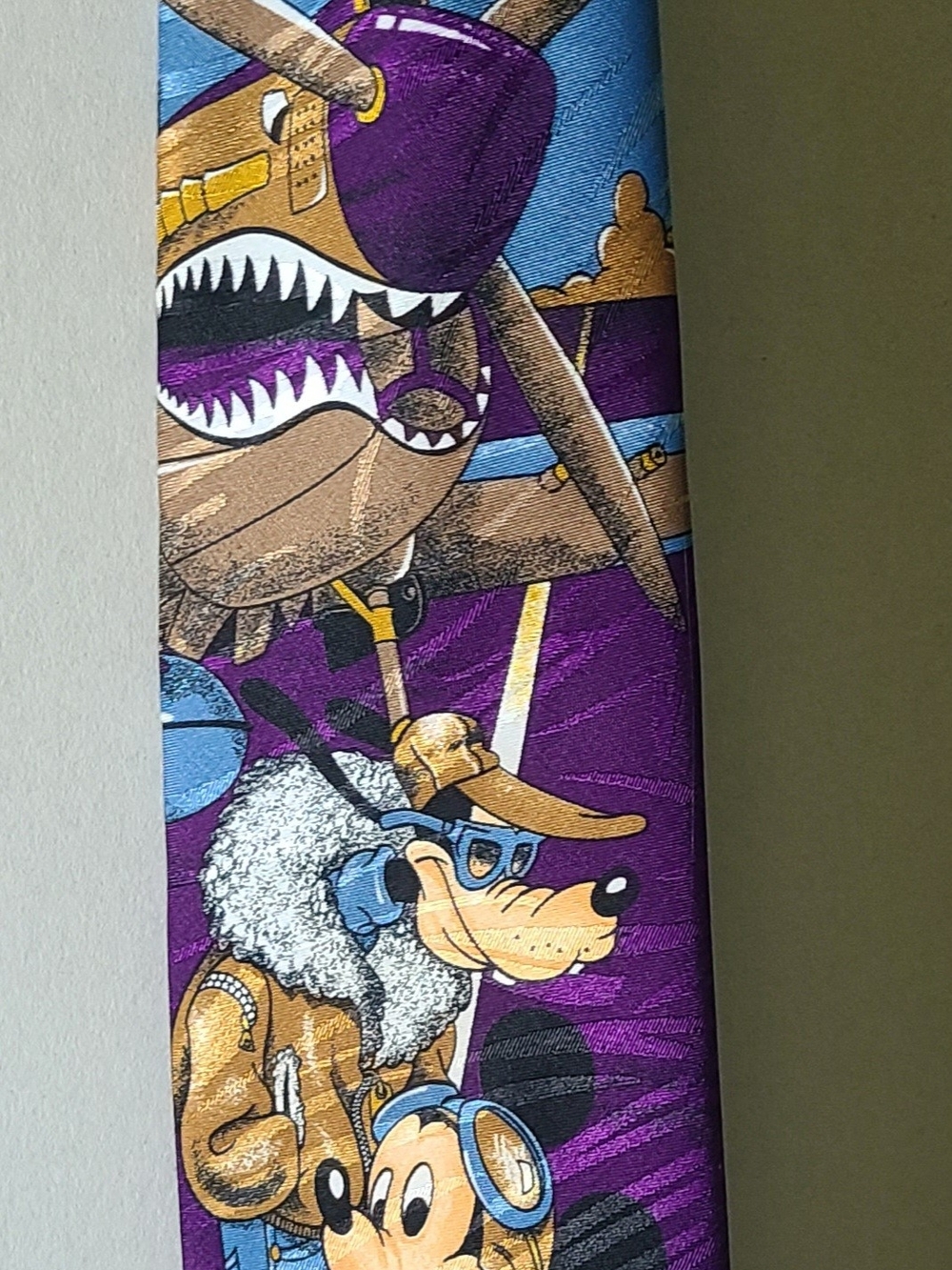 Disney Purple Necktie with Blue and Gold Accents